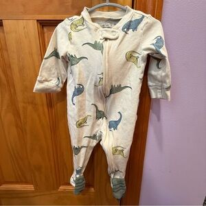 Carter's Cream Dinosaur Print Footie